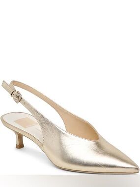 Dolce Vita Alenna Leather Kitten Heel Slingback Pumps